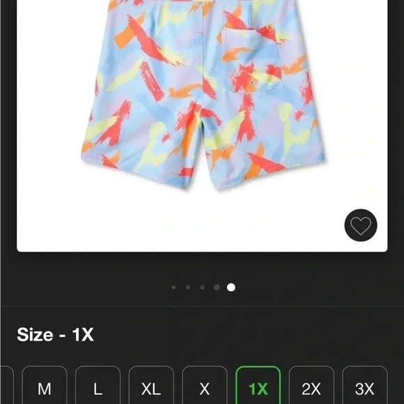 Women's 7" Board Swim Shorts - Wild
Fable Light Blue Abstract Print 1X - Picture 4 of 11